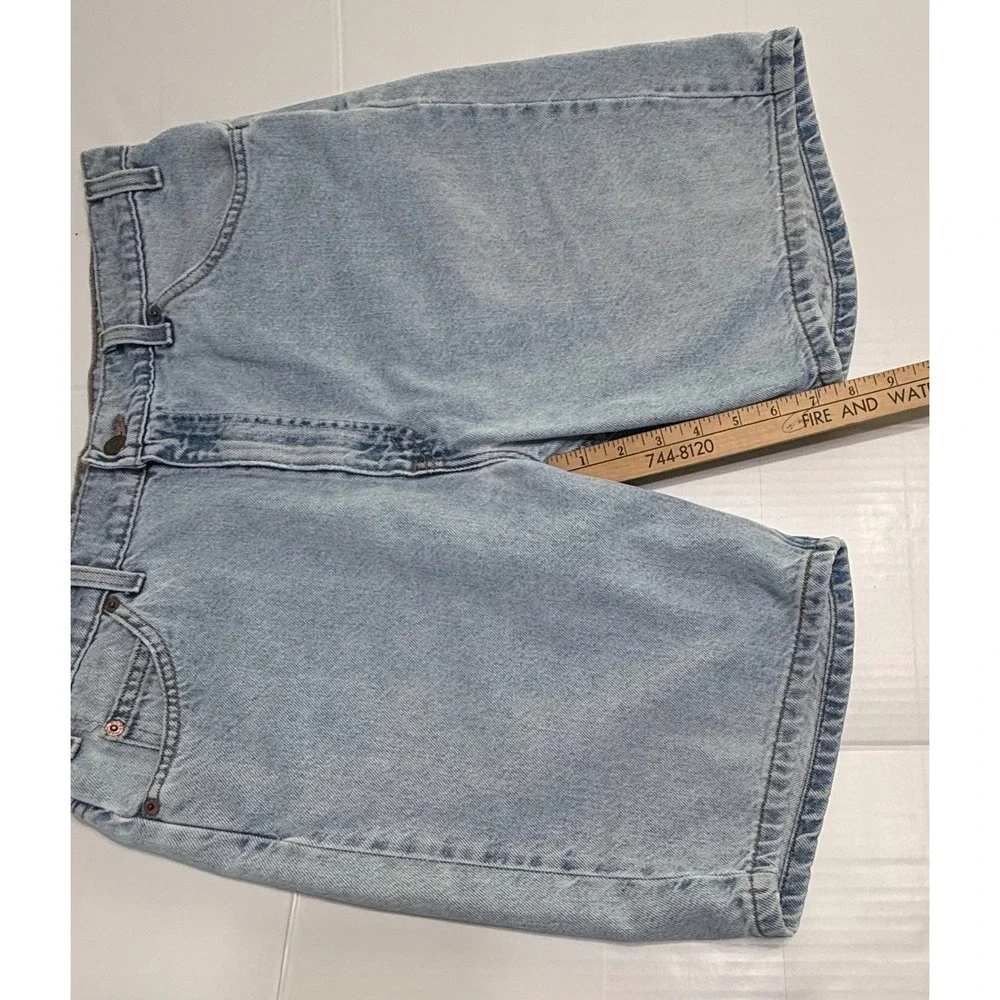Vintage Levis 505 Orange Tab Denim Shorts Mens 36 Light Wash Regular Fit 90s